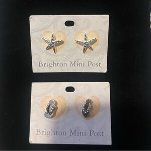 Brighton Collectibles Cape Star, Flip Flop Mini Post Earrings NWT